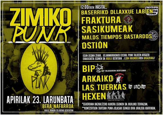 23 abril. ZIMIKO PUNK FEST